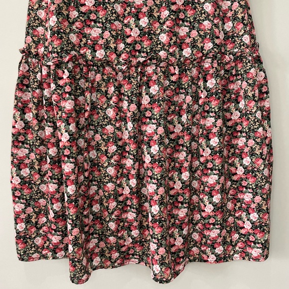 Vintage Dressing floral rose fit and flare maxi skirt small/medium - Picture 3 of 8